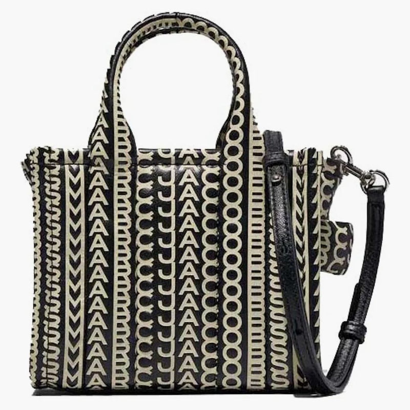 Marc Jacobs Monogram Leather Micro Dead Black/White