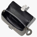 Marc Jacobs The Rhinestone J Marc Mini Shoulder Bag Silver