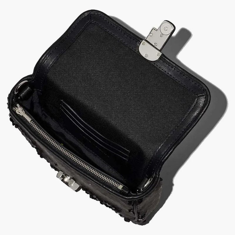 Marc Jacobs THE TRECTING J MARC MINI RAME BAG BLACK