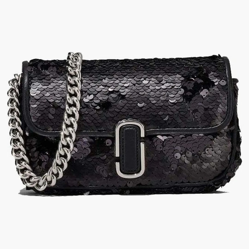 Marc Jacobs THE TRECTING J MARC MINI RAME BAG BLACK