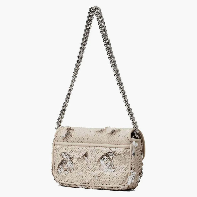Marc Jacobs Treats j Marc Mini ramenní taška krém/stříbrná