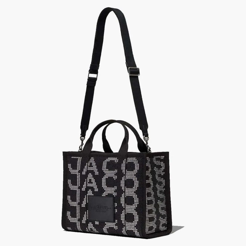 Marc Jacobs Studovaný monogram střední mrtvý taška černá