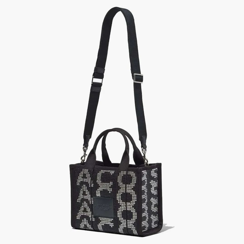 Marc jacobs il monogramma tempestato piccolo borsa morta nera