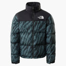 The North Face 1996 Printed Retro NUPTSE 700 Fill Packable Jacket Balsam Green Wooden Tiger Print
