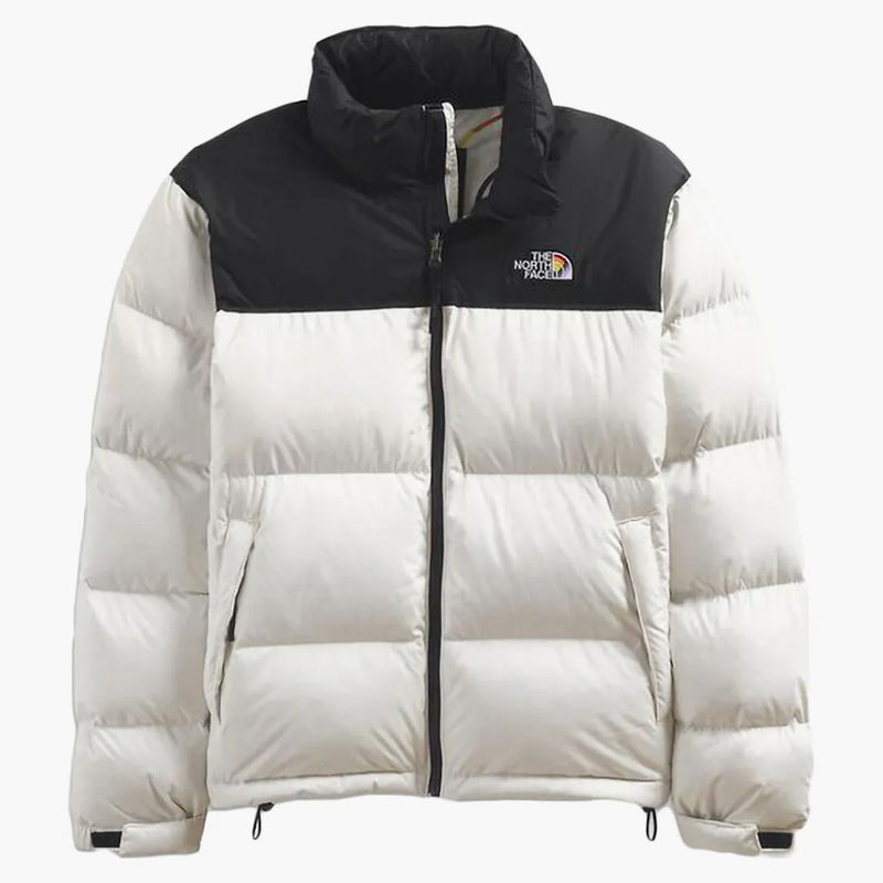The North Face 1996 Retro NUPTSE 700 Fill Packable Pride Jacket 26 '' Length Jacket White