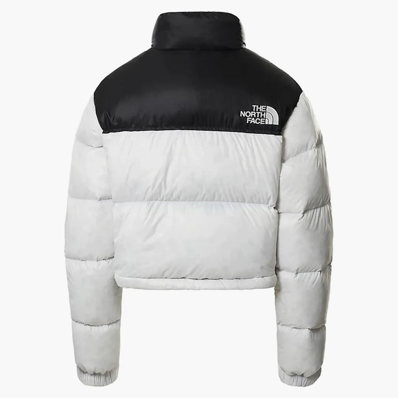 The North Face Womens Nupse 700 Fill Short Jacket TNF White-Tnf Black