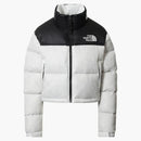 El North Face Womens Nupse 700 Llena la chaqueta corta TNF White-Tnf Negro