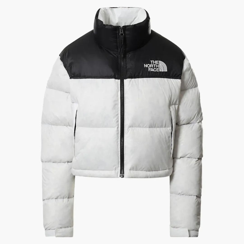 The North Face Womens Nupse 700 Fill Short Jacket TNF White-Tnf Black