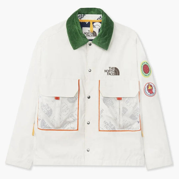 The North Face X Brain Dead 76 Oversized Mountain Chore Coat Vintage White