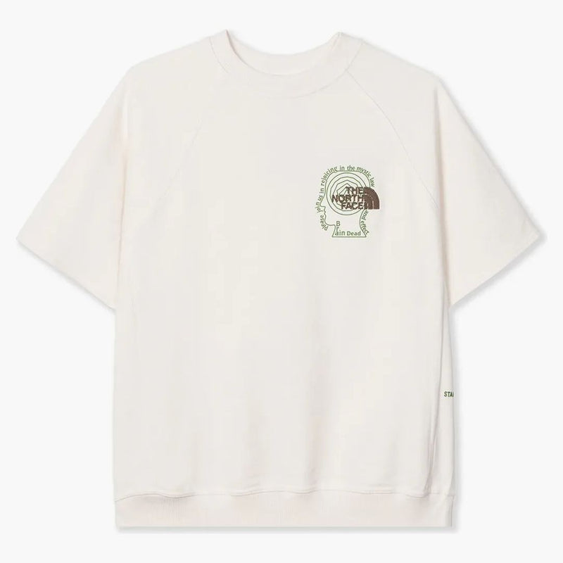 The North Face X Brain Dead Ss Climber Crewneck Sweater Vintage White
