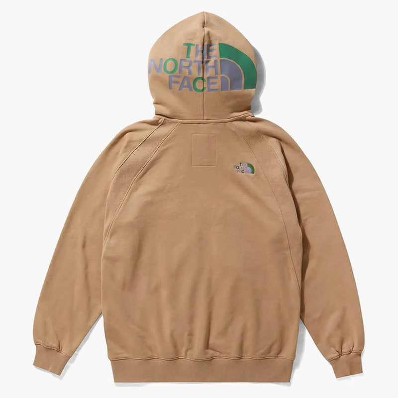 El clotado x coágulo zip sudadera con capucha zip completa marrón