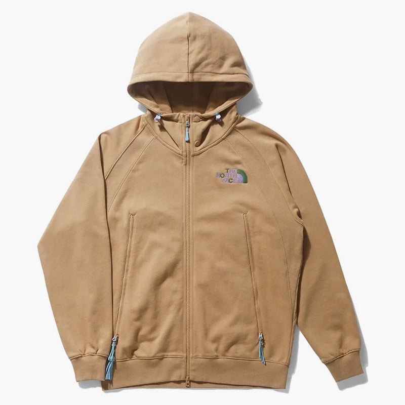 El clotado x coágulo zip sudadera con capucha zip completa marrón