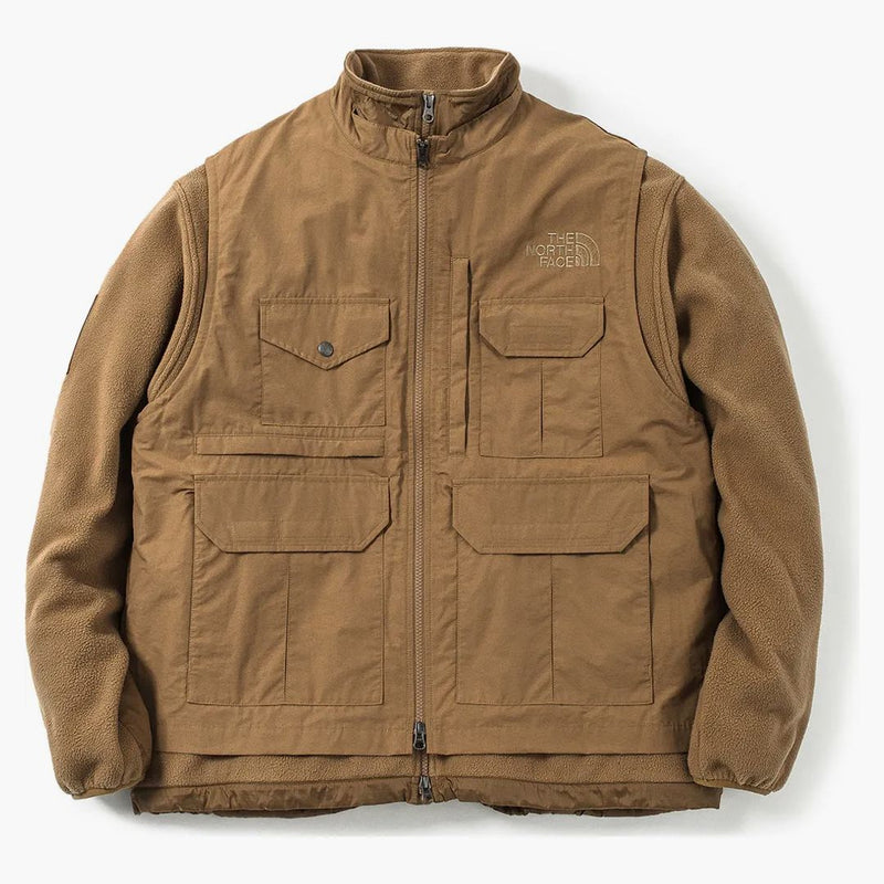 The North Face X Invincible 2 in 1 Denali Jacket Utility Brown