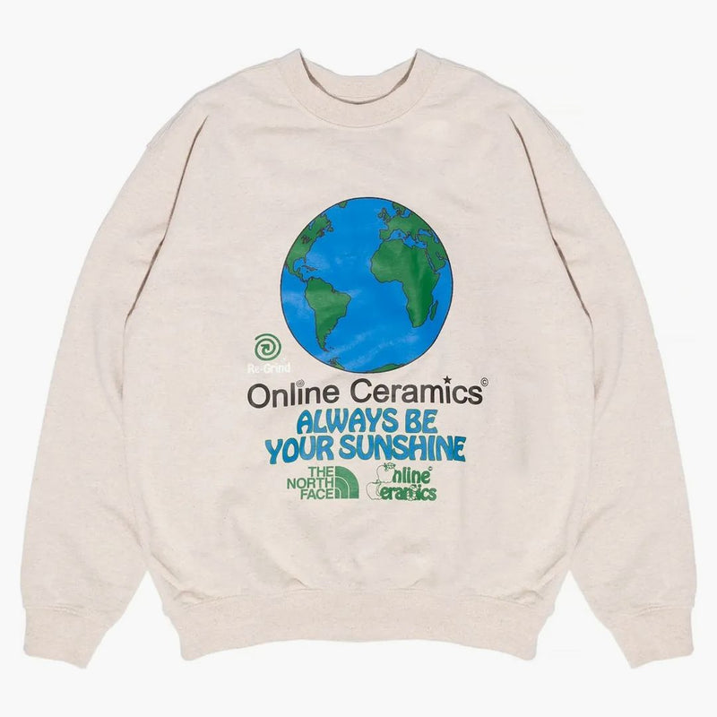 The North Face X Online Ceramics REGRIND CREW Sweatshirt White