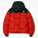 The North Face X Undercover Soukuu Cloud Down Nuptse Jacket Dark Cedar Green/high Risk Red