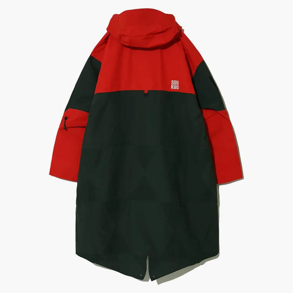 The North Face X Undercover Soukuu Geodesic Shell Jacket Dark Cedar Green/high Risk Red