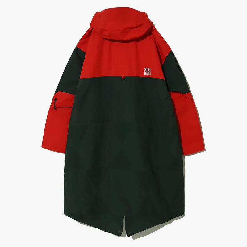 The North Face X Undercover Soukuu Geodesic Shell Jacket Dark Cedar Green/high Risk Red