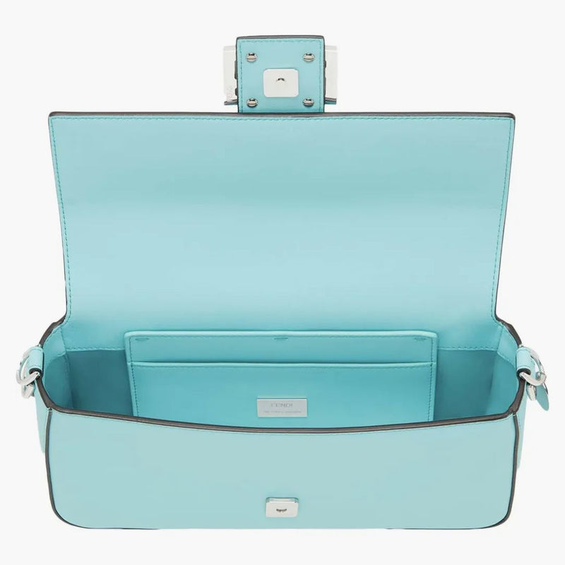 Tiffany x Fendi Medium Baguette i Tiffany Blue Leather med Sterling Silver