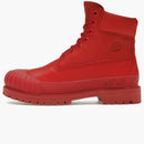 Timberland 6" Boot Premium Bee Line Rubber Toe Wp Red Nubuck