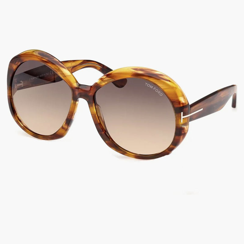 Tom Ford Annabelle runda solglasögon Havana/Gray (FT1010-55B-62)
