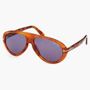 Tom Ford Camillo Pilot Solglasögon Havana/Blue (FT0988-53V-60)