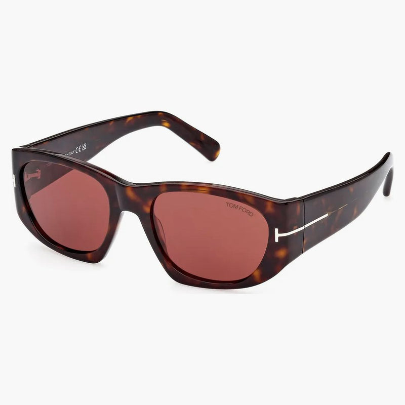 Tom Ford Cyrille Square Solglasögon Havana/Bordeaux (FT0987-52S-53)
