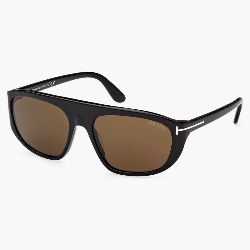 Tom Ford Edward Square Solglasögon Black/Brown (FT1002-01J-58)