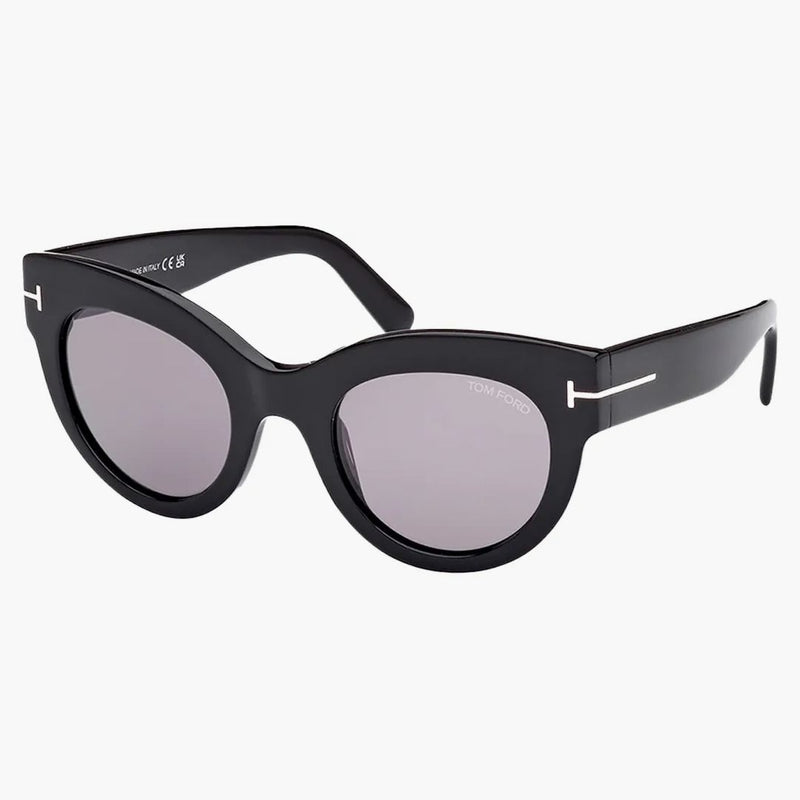 Tom Ford Lucilla Cat Eye Solglasögon Black/Smoke (FT1063-01C-51)
