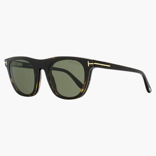 Tom Ford Magnetic Clip på fyrkantiga solglasögon Havana/Gray (FT5895-B-052-51)