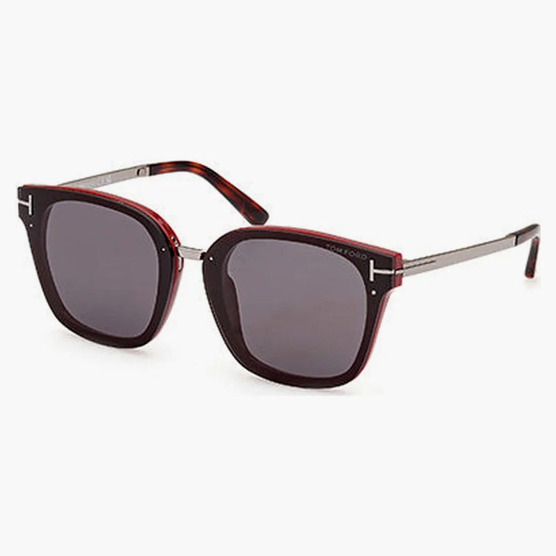 Tom Ford Phillippa Square Solglasögon Bordeaux/Smoke (FT1014-71A-68)