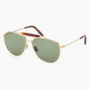Tom Ford Raphael Aviator solglasögon Gold/Green (FT0995-30N-59)