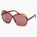 Tom Ford Rosemin Butterfly Sunglasses Havana/Violet (FT1013-52Y-64)