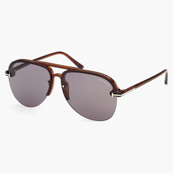 Tom Ford Terry Aviator Solglasögon Brown/Smoke (FT1004-45A-62)