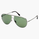 Tom Ford Theo Pilot Sunglasses Ruthenium/Green (FT0924-12N-60)