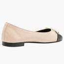 Tory Burch Cap Toe Ballet Rose Pink Perfect Black (women's)