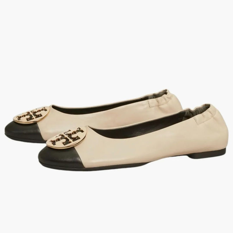 Tory Burch Claire Cap-toe Ballet Black (women's)