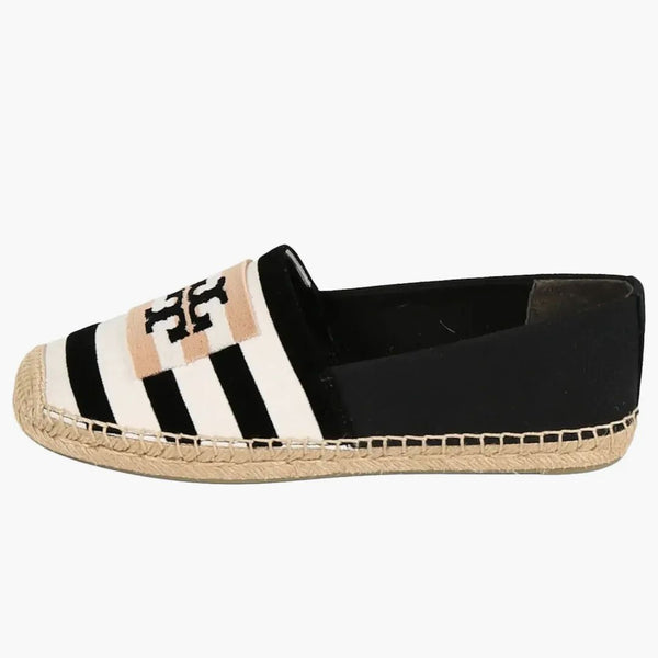 Tory Burch Double T Espadrille Natural Nero (women's)