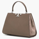 Tory Burch Eleanor Leather Satchel Wild Mushrooms