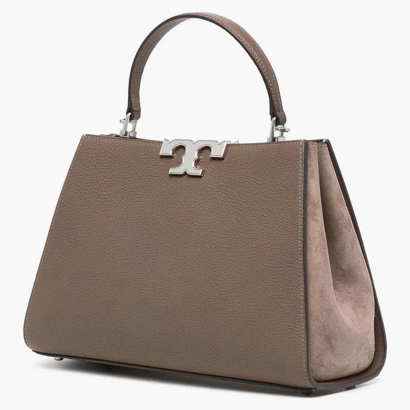 Tory Burch Eleanor Leather Satchel Wild Mushrooms