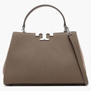 Tory Burch Eleanor Leather Satchel Wild Mushrooms