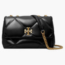 Tory Burch Kira Diamond Quilt Small Convertible Shoulder Bag Black