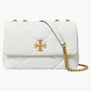 Tory Burch Kira Diamond Quilt Small Convertible Shoulder Bag Blanc