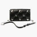 Tory Burch Kira Multi Clover Diamond Quilt Chain Wallet Black