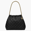 Tory Burch Logo Hobo Bag Black