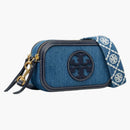 Tory Burch Miller Denim Mini Crossbody Denim Multi