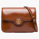 Tory Burch Robinson Spazzolato Shoulder Bag Dark Sienna