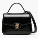 Tory Burch Robinson Spazzolato Small Top Handle Black