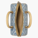 Tory Burch T Monogram Denim Mini Barrel Bag Powder Blue