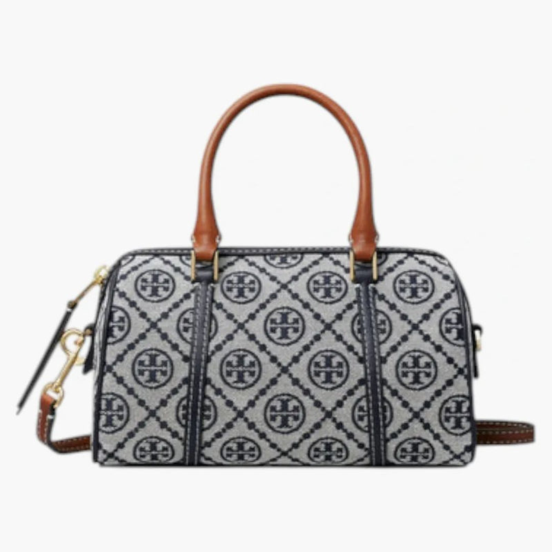 Tory Burch T Monogram Mini Barrel Bag Navy