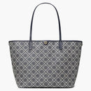 Tory Burch T Monogram Zip Tote Navy